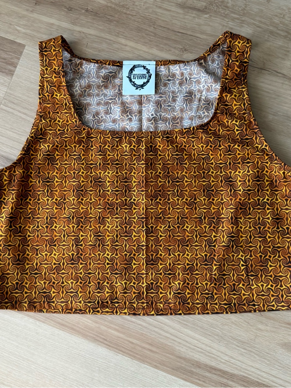 Handmade vintage fabric crop top